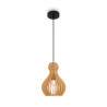 Lampa wisząca drewniana czarna MOD192PL-01W z serii Roots - Lampy Maytoni
