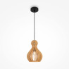 Lampa wisząca drewniana czarna MOD192PL-01W z serii Roots - Lampy Maytoni