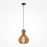 Lampa wisząca drewniana czarna MOD192PL-01W1 z serii Roots - Lampy Maytoni