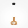 Lampa wisząca drewniana czarna MOD193PL-01W z serii Roots - Lampy Maytoni