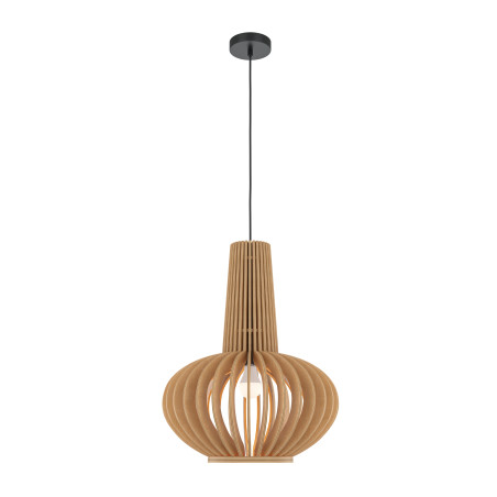Lampa wisząca drewniana czarna MOD193PL-01W1 z serii Roots - Lampy Maytoni