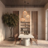Lampa wisząca drewniana czarna MOD193PL-01W1 z serii Roots - Lampy Maytoni