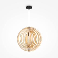Lampa wisząca drewniana czarna MOD197PL-01W1 z serii Roots - Lampy Maytoni