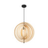 Lampa wisząca drewniana czarna MOD197PL-01W1 z serii Roots - Lampy Maytoni