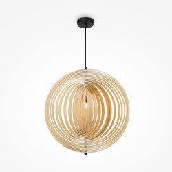 Lampa wisząca drewniana czarna MOD197PL-01W2 z serii Roots - Lampy Maytoni