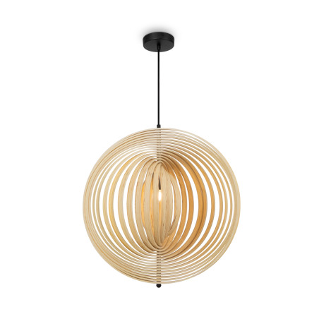 Lampa wisząca drewniana czarna MOD197PL-01W2 z serii Roots - Lampy Maytoni