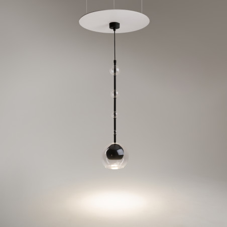 Lampa wisząca szklana czarna MOD227PL-01B z serii Ros - Lampy Maytoni