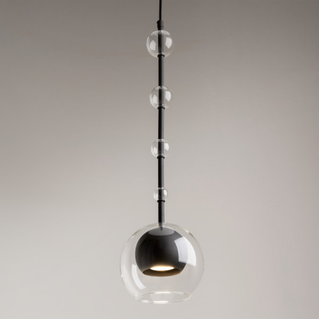 Lampa wisząca szklana czarna MOD227PL-01B z serii Ros - Lampy Maytoni