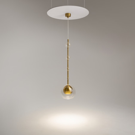 Lampa wisząca szklana mosiężna MOD227PL-01BS z serii Ros - Lampy Maytoni