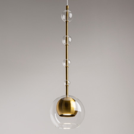 Lampa wisząca szklana mosiężna MOD227PL-01BS z serii Ros - Lampy Maytoni