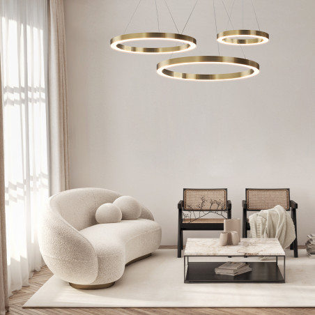 Lampa wisząca akrylowa mosiężna MOD415PL-L45BS4K z serii Saturno - Lampy Maytoni