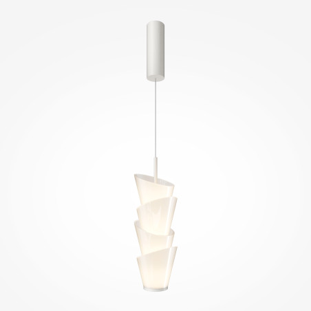 Lampa wisząca szklana biała MOD374PL-L28W3K z serii Seoul - Lampy Maytoni