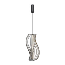 Lampa wisząca akrylowa czarna MOD263PL-L20B3K z serii Shadows of the past - Lampy Maytoni
