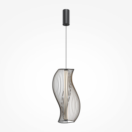 Lampa wisząca akrylowa czarna MOD263PL-L20B3K z serii Shadows of the past - Lampy Maytoni