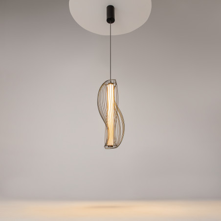 Lampa wisząca akrylowa czarna MOD263PL-L20B3K z serii Shadows of the past - Lampy Maytoni
