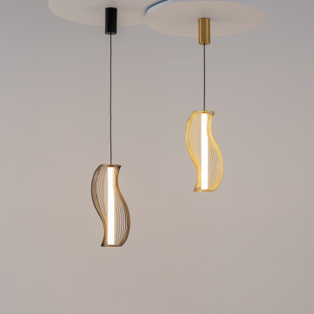 Lampa wisząca akrylowa czarna MOD263PL-L20B3K z serii Shadows of the past - Lampy Maytoni