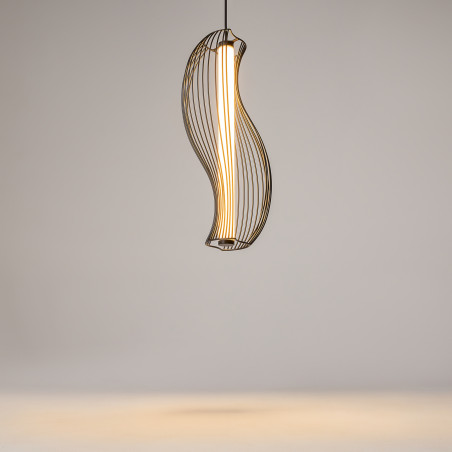 Lampa wisząca akrylowa czarna MOD263PL-L20B3K z serii Shadows of the past - Lampy Maytoni