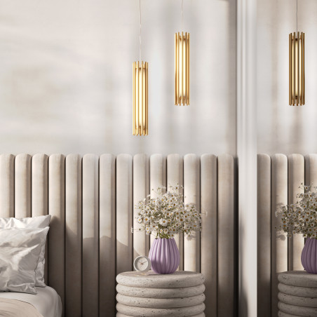 Lampa wisząca szklana mosiężna MOD410PL-L12BS3K z serii Sonata - Lampy Maytoni