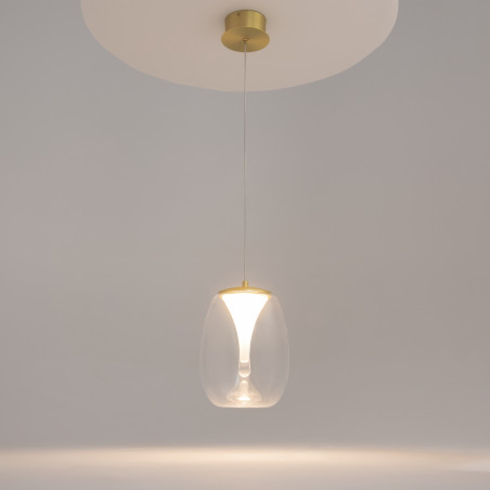 Lampa wisząca szklana złota MOD282PL-L8G3K1 z serii Splash - Lampy Maytoni