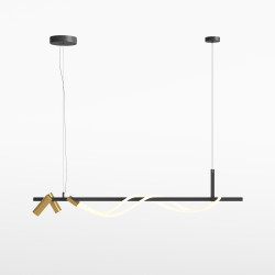 Lampa wisząca tekstylna czarna MOD166PL-L30GB3K z serii Tau - Lampy Maytoni