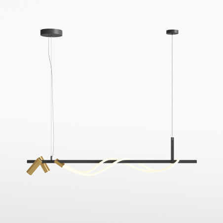 Lampa wisząca tekstylna czarna MOD166PL-L30GB3K z serii Tau - Lampy Maytoni