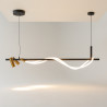 Lampa wisząca tekstylna czarna MOD166PL-L30GB3K z serii Tau - Lampy Maytoni