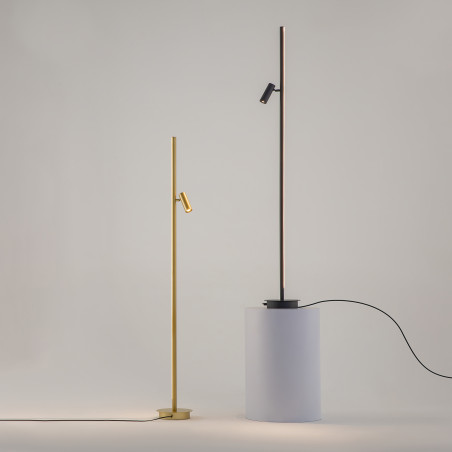 Lampa podłogowa metalowa mosiężna MOD395FL-L28BS3K z serii Thin - Lampy Maytoni
