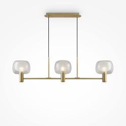 Lampa wisząca szklana złota 3-punktowa MOD411PL-03G z serii Vision - Lampy Maytoni