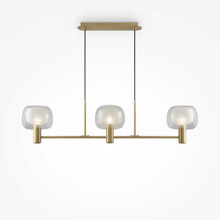 Lampa wisząca szklana złota 3-punktowa MOD411PL-03G z serii Vision - Lampy Maytoni