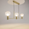 Lampa wisząca szklana złota 3-punktowa MOD411PL-03G z serii Vision - Lampy Maytoni