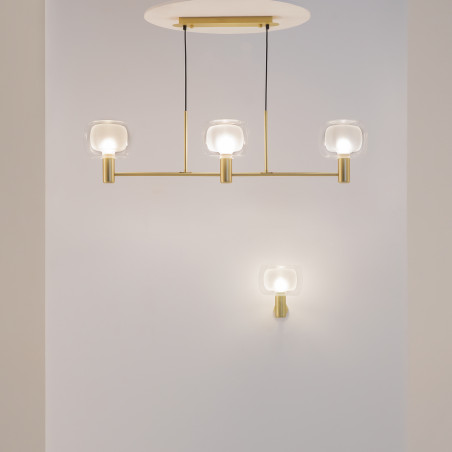 Lampa wisząca szklana złota 3-punktowa MOD411PL-03G z serii Vision - Lampy Maytoni