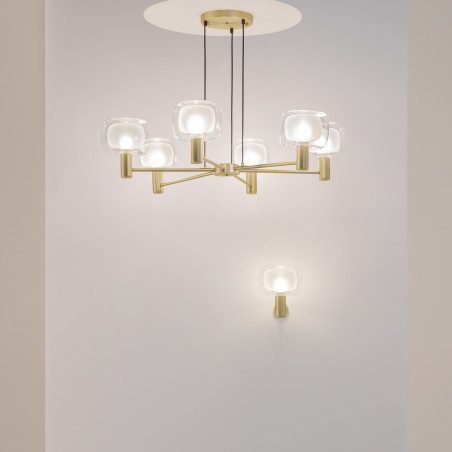 Lampa wisząca szklana złota 6-punktowa MOD411PL-06G z serii Vision - Lampy Maytoni