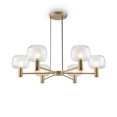 Lampa wisząca szklana złota 6-punktowa MOD411PL-06G z serii Vision - Lampy Maytoni