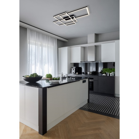 Plafon akrylowy czarny MOD015CL-L80B z serii Line - Lampy Maytoni