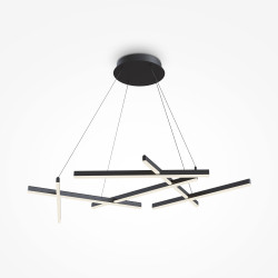 Lampa wisząca akrylowa czarna 6-punktowa MOD016PL-L75B z serii Line - Lampy Maytoni