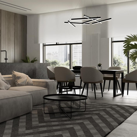 Lampa wisząca akrylowa czarna 6-punktowa MOD016PL-L75B z serii Line - Lampy Maytoni