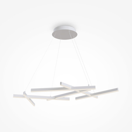 Lampa wisząca akrylowa biała 6-punktowa MOD016PL-L75W z serii Line - Lampy Maytoni