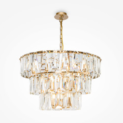 Lampa wisząca kryształowa złota 18-punktowa MOD043PL-18G z serii Puntes - Lampy Maytoni