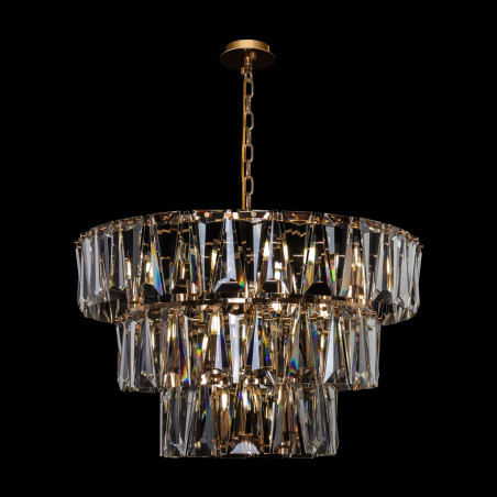 Lampa wisząca kryształowa złota 18-punktowa MOD043PL-18G z serii Puntes - Lampy Maytoni
