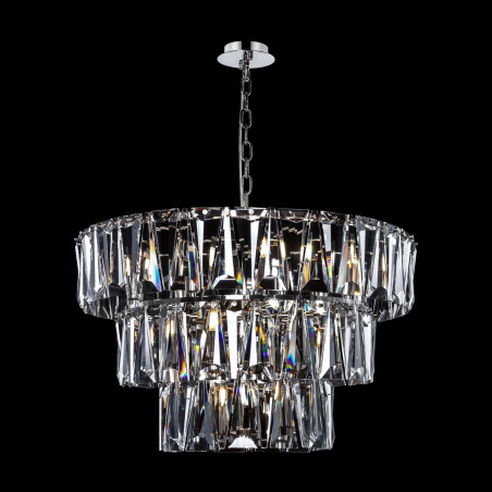 Lampa wisząca kryształowa chromowana 18-punktowa MOD043PL-18CH z serii Puntes - Lampy Maytoni