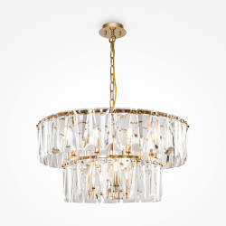 Lampa wisząca kryształowa złota 12-punktowa MOD043PL-12G z serii Puntes - Lampy Maytoni