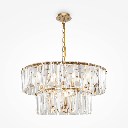 Lampa wisząca kryształowa złota 12-punktowa MOD043PL-12G z serii Puntes - Lampy Maytoni