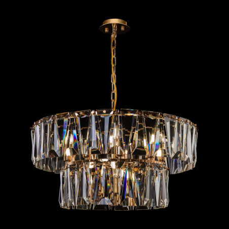Lampa wisząca kryształowa złota 12-punktowa MOD043PL-12G z serii Puntes - Lampy Maytoni