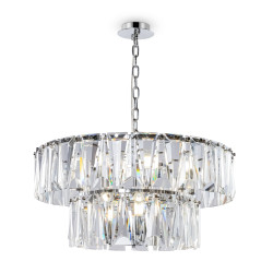 Lampa wisząca kryształowa chromowana 12-punktowa MOD043PL-12CH z serii Puntes - Lampy Maytoni