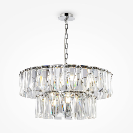 Lampa wisząca kryształowa chromowana 12-punktowa MOD043PL-12CH z serii Puntes - Lampy Maytoni