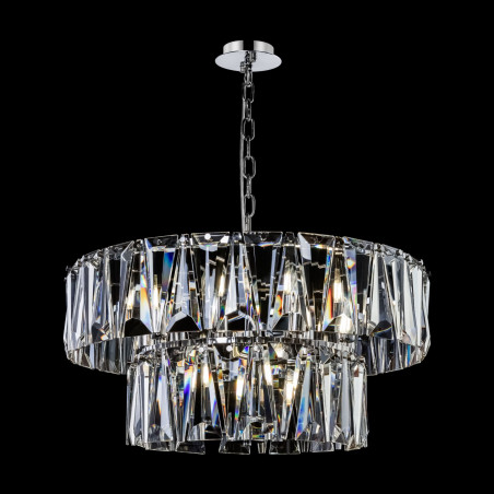 Lampa wisząca kryształowa chromowana 12-punktowa MOD043PL-12CH z serii Puntes - Lampy Maytoni