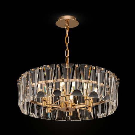 Lampa wisząca kryształowa złota 6-punktowa MOD043PL-06G z serii Puntes - Lampy Maytoni