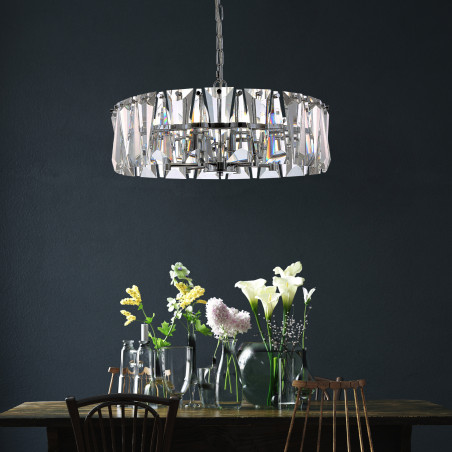 Lampa wisząca kryształowa chromowana 6-punktowa MOD043PL-06CH z serii Puntes - Lampy Maytoni