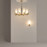 Lampa wisząca szklana czarno-mosiężna 8-punktowa MOD089PL-08BS z serii Fortano - Lampy Maytoni