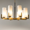 Lampa wisząca szklana czarno-mosiężna 8-punktowa MOD089PL-08BS z serii Fortano - Lampy Maytoni